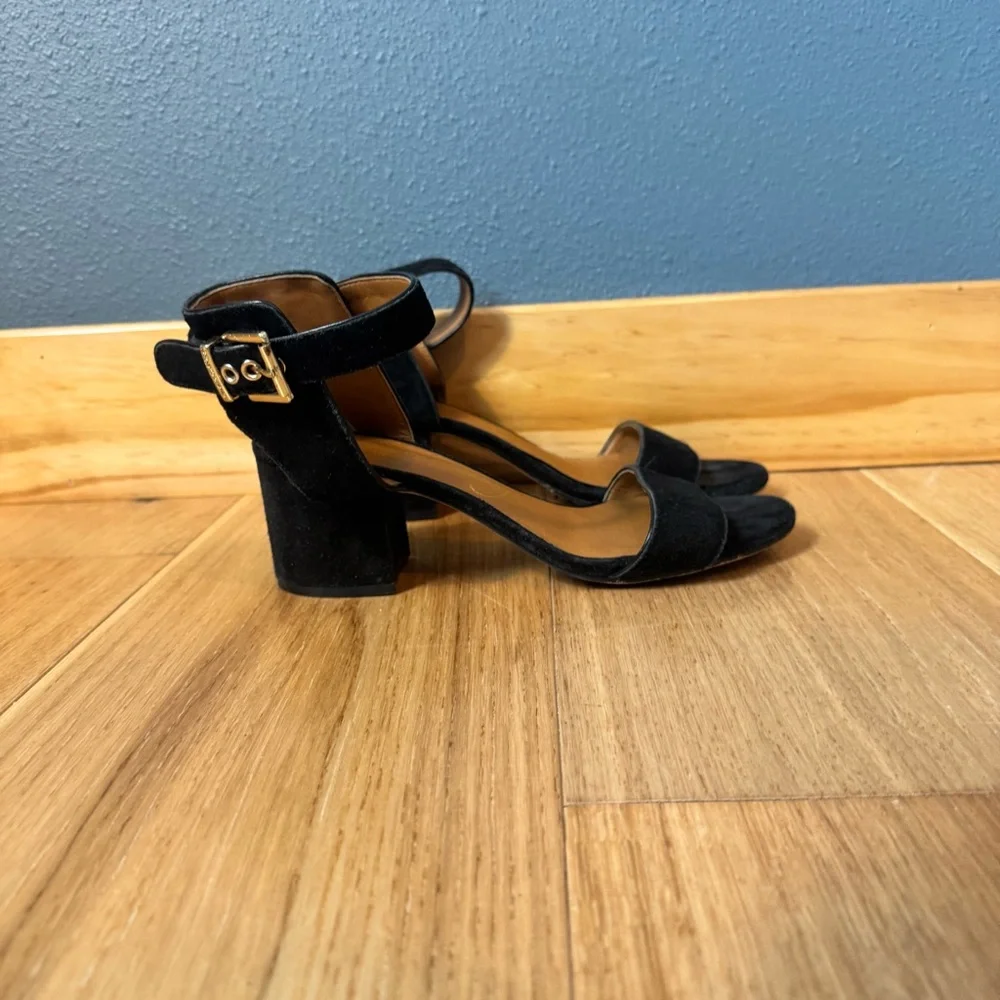 Arturo Chiang Hannan Black Block Heeled Sandals Size 8 - Picture 4 of 12
